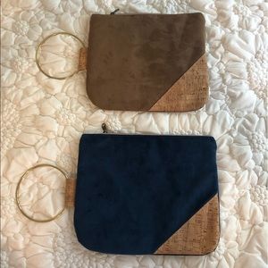 Suede Clutch. Selling together or separately